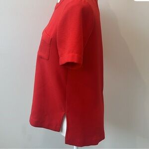 Madewell Red Button-Back Top